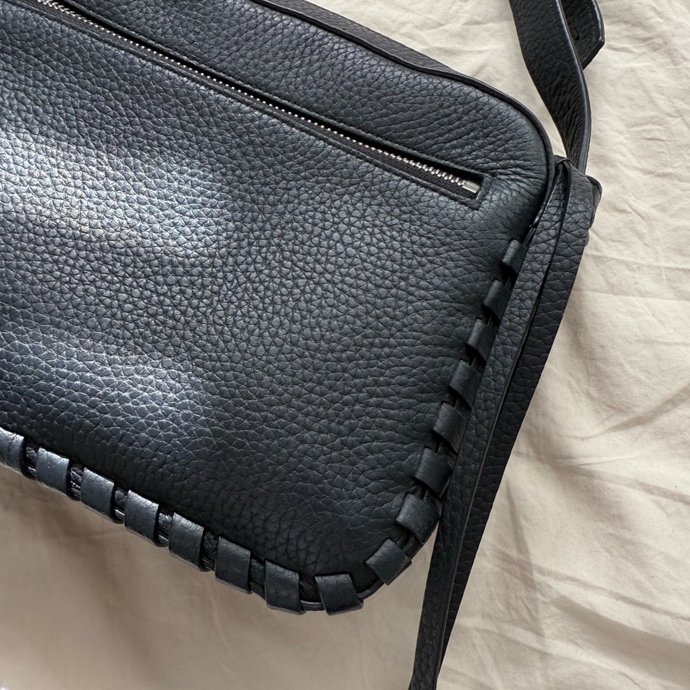 All Saints Elegant Black Leather Crossbody Bag - Picture 3 of 9